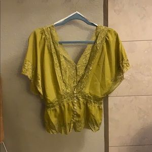 Green flowy blouse